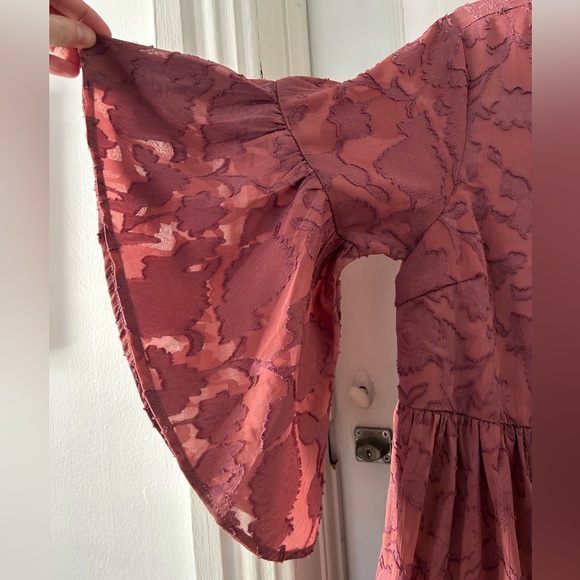 Boutique Dark Mauve Floral Dress - Picture 3 of 5